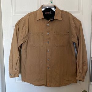 JESSE JAMES Industrial Workwear Men’s Fully Lined Snap Button Shirt Size L